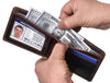 Osuna Mens Leather Wallet - Walnut Brown - Aaron Leather Goods