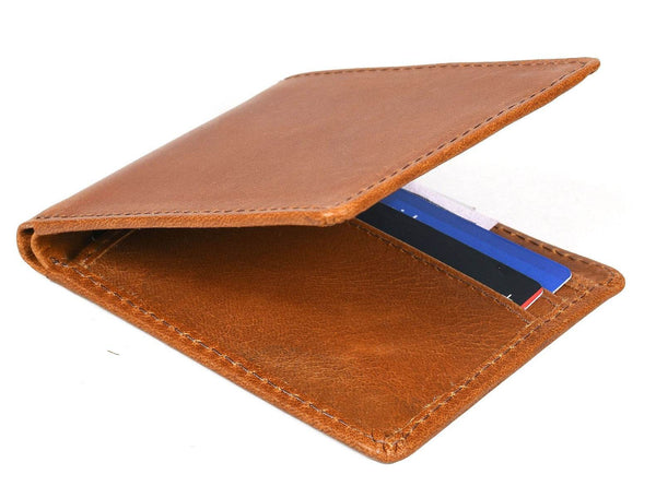 Osuna Mens Leather Wallet - Chestnut - Aaron Leather Goods