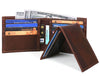 Cuenca Leather Bifold Mens Wallet - Walnut Brown - Aaron Leather Goods