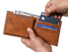 Cuenca Leather Bifold Mens Wallet - Chestnut - Aaron Leather Goods