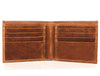 Cuenca Leather Bifold Mens Wallet - Caramel Brown - Aaron Leather Goods