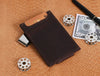 Sestao Leather Minimalist Money Clip Wallet - Walnut Brown - Aaron Leather Goods