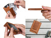 Sestao Leather Minimalist Money Clip Wallet - Chestnut - Aaron Leather Goods