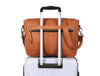 Madrid Leather Messenger Bag - Tan - Aaron Leather Goods Inc