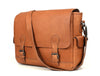 Madrid Leather Messenger Bag - Tan - Aaron Leather Goods Inc