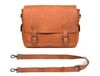 Madrid Leather Messenger Bag - Tan - Aaron Leather Goods Inc