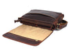Villandry Leather Messenger Bag - Walnut Brown - Aaron Leather Goods