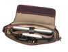 Villandry Leather Messenger Bag - Walnut Brown - Aaron Leather Goods