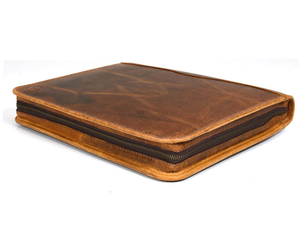 Asturias Leather Organizer - Caramel Brown - Aaron Leather Goods