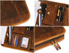 Asturias Leather Organizer - Caramel Brown - Aaron Leather Goods