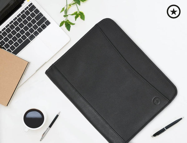 Austin Leather Organizer - Raven Black - Aaron Leather Goods