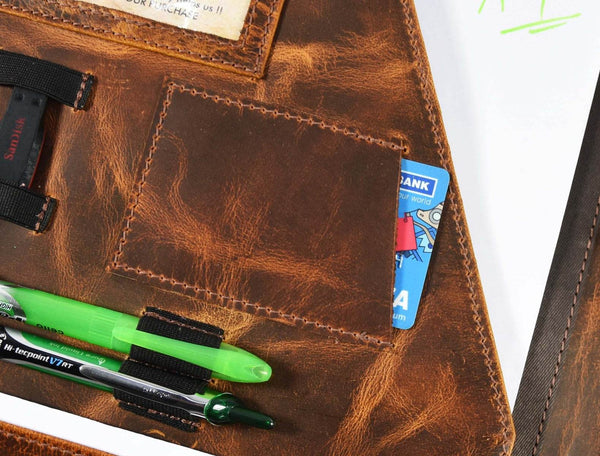 Burgos Leather Organizer - Caramel Brown - Aaron Leather Goods