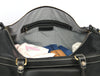 Pamplona Leather Duffle bag - Raven Black - Aaron Leather Goods Inc