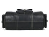 Pamplona Leather Duffle bag - Raven Black - Aaron Leather Goods Inc