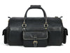 Pamplona Leather Duffle bag - Raven Black - Aaron Leather Goods Inc