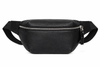 Premium Black Leather Travel Fanny Pack - Aaron Leather Goods Inc