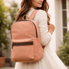 Premium Canvas Backpack with Leather Detailing – Durable Travel, School & Work Bag for Men & Women - Aaron Leather Goods