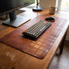 Premium Full Grain Leather Desk Mat 32 x 16 Inch – Handmade Office Desk Matt - Aaron Leather Goods Inc