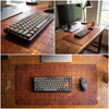 Premium Full Grain Leather Desk Mat 32 x 16 Inch – Handmade Office Desk Matt - Aaron Leather Goods Inc