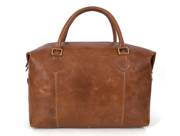 Premium Full-Grain Leather Weekender Duffel Bag for Travel & Business | 22 Inch - Aaron Leather Goods Inc