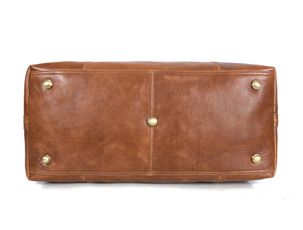 Premium Full-Grain Leather Weekender Duffel Bag for Travel & Business | 22 Inch - Aaron Leather Goods Inc