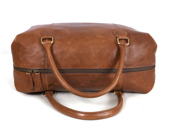 Premium Full-Grain Leather Weekender Duffel Bag for Travel & Business | 22 Inch - Aaron Leather Goods Inc