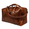 Premium Hard Wax Leather Duffle Bag for Travel & Weekender Use | 20.5 Inch Vintage Leather Holdall - Aaron Leather Goods Inc