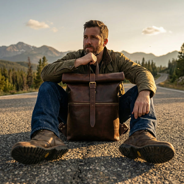 Toulon Leather Backpack - Aaron Leather Goods Inc