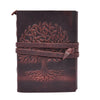 Vintage Leather Journal with Tree of Life | Handmade Rustic Diary - Aaron Leather Goods Inc
