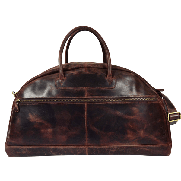 Vintage Leather Weekender Duffel Bag – Large Handmade Travel Bag for Men & Women - Aaron Leather Goods Inc
