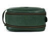 Omaha Leather Toiletry Bag - Pine Green - Aaron Leather Goods
