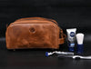 Omaha Leather Toiletry Bag - Copper Brown - Aaron Leather Goods