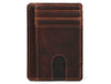 Utrera Leather Credit Card Holder - Walnut Brown - Aaron Leather Goods