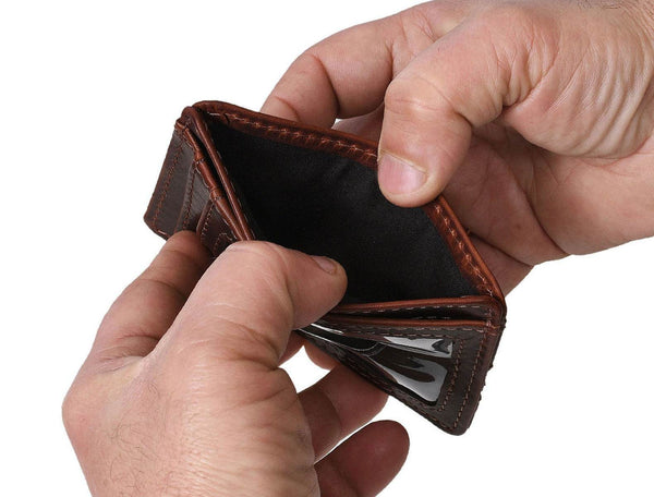 Utrera Leather Credit Card Holder - Walnut Brown - Aaron Leather Goods