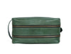 Tampa Leather Toiletry Bag - Fossil Green - Aaron Leather Goods