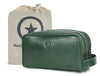 Tampa Leather Toiletry Bag - Fossil Green - Aaron Leather Goods