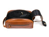 Omaha Leather Toiletry Bag - Cinnamon Brown - Aaron Leather Goods