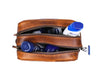 Tampa Leather Toiletry Bag - Caramel Brown - Aaron Leather Goods