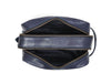 Tampa Leather Toiletry Bag - Navy Blue - Aaron Leather Goods