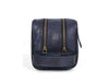 Tampa Leather Toiletry Bag - Navy Blue - Aaron Leather Goods