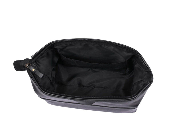 Normandy Leather Toiletry Bag - Raven Black - Aaron Leather Goods