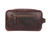 Vacone Leather Toiletry Bag - Walnut Brown - Aaron Leather Goods