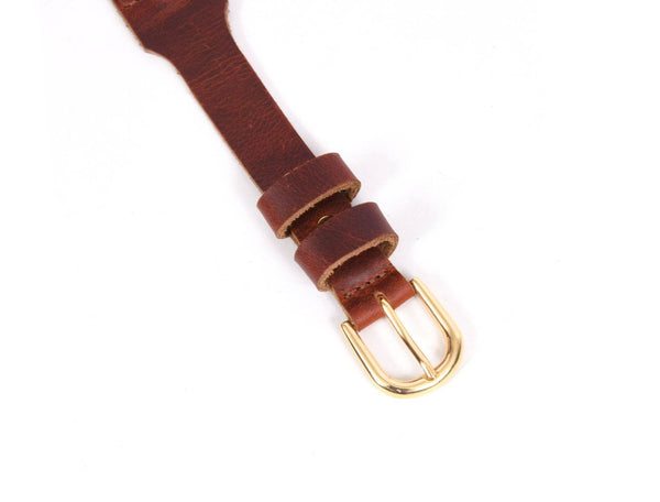 Decatur Leather Belt - Brown - Aaron Leather Goods