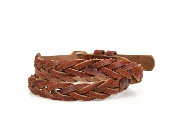 Decatur Leather Belt - Brown - Aaron Leather Goods