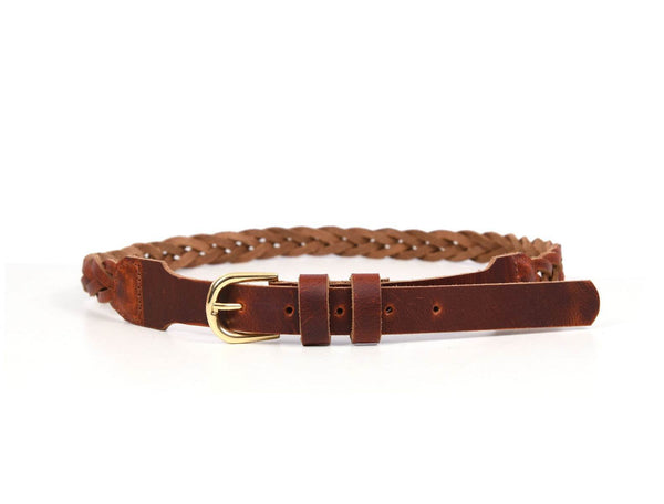 Decatur Leather Belt - Brown - Aaron Leather Goods