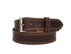 Harrison Leather Belt - Dark Brown - Aaron Leather Goods