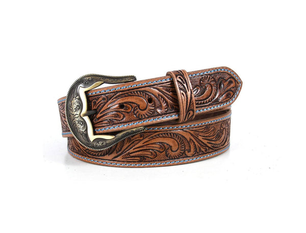 Carmel Leather Belt & Wallet Gift Combo - Brown - Aaron Leather Goods