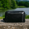 Barcelona Walnut Brown Leather Toiletry Bag - Aaron Leather Goods