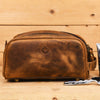 Omaha Leather Toiletry Bag - Penny Brown - Aaron Leather Goods