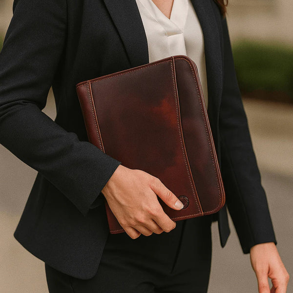 Austin Leather Organizer - Walnut - Aaron Leather Goods